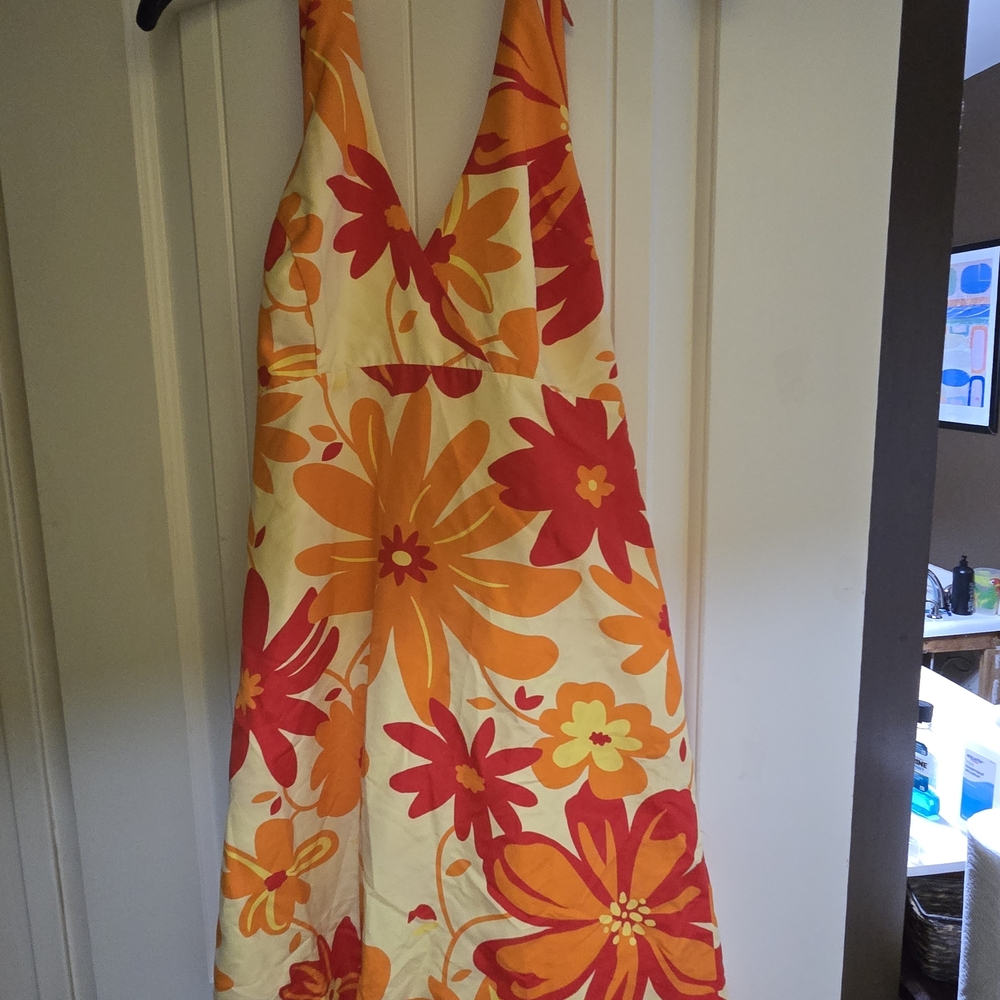Reversible Mini Dress - Orange and Red